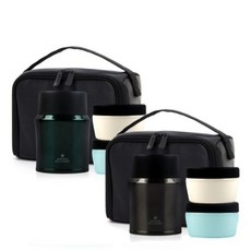 스위스밀리터리 루앙 보온 도시락세트 470ml 블랙