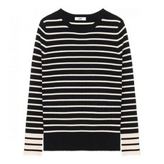 리스트 스트라이프 리브드 니트 TSKPOJ80550 BK