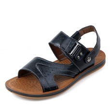 BFLOUTDOOR NSB301BK 남성 캐주얼 가죽 샌들 슬리퍼 겸용