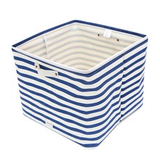 VIS 정사각 패브릭 공간수납 350 x 350 x 300 mm, 블루스트라이프, 1개