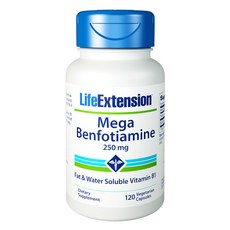 라이프익스텐션 메가 벤포티아민 250mg 베지테리안 캡슐, 1개