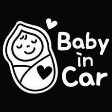 [뭉키데코] 베빙baby in car, 화이트, 2개, 2개