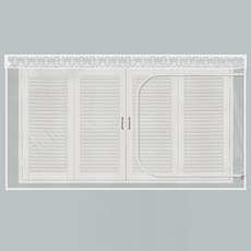 다샵 창문형 지퍼식 EVA 방풍 바람막이 에어캡, 투명