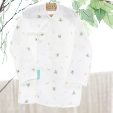 난쟁이똥자루 신생아용 몽키그레이 배냇저고리, 1개