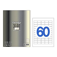 폼텍 레이져 광택라벨 LB-3101 60칸, A4, 100개 A4, 100매