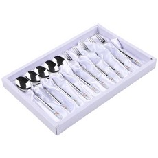 코렐코디네이츠 핸드크레프트 몽블랑세라믹 티스푼 티포크 10p, 3종 (티스푼 (15cm), 티포크 (15cm), 케이스 (21 x 26 cm))