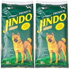 프리미엄 진도 어덜트 곡물 반려견 사료, 10kg, 2개