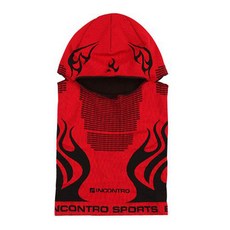 INCONTRO 全罩式面罩, 紅色 黑色