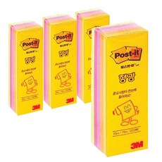 3M Post-it 霓虹方塊筆記本 一般, 氖, 4個, 25*76mm
