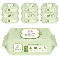 궁중비책 수딩 마일드 물티슈 리필형, 80매 x 10팩