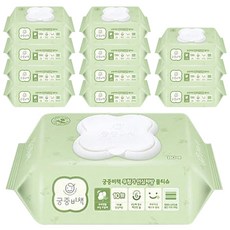 궁중비책 수딩 마일드 물티슈 캡형, 80매 x 12팩