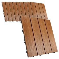 뉴테크우드 퀵데크 데크타일 10개입 30X30cm, teak, 1개