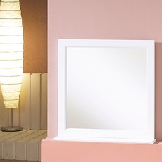 우드웰 스탠드형 사각거울 700 x 700 cm, 화이트