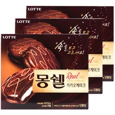 롯데제과 몽쉘 카카오케이크, 3개, 384g