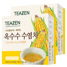 티젠 구수한 맛에 쏙빠지는 옥수수수염차, 1.5g, 40개입, 2개
