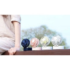 르젠 핸즈프리 미러팬 휴대용 선풍기, LZMF-ST2600, 크림 화이트