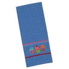 Design Imports 컵케이크 임브로이더드 디쉬타월 키친크로스 45.7 x 71.1cm, 혼합 색상, 1개