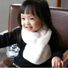 우주아이 여아용 포근 퍼 머플러 상품 이미지