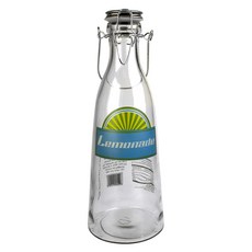 Artland 업사이클 보틀 스윙 클램프 리드 포함 냉장고물병, Lemonade, 1.1L