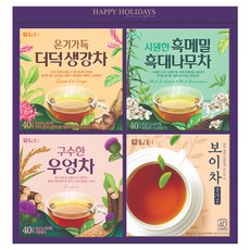 담터 건강드림 차선물세트 2호, 더덕생강차 32g + 흑메밀 흑대나무차 48g + 우엉차 40g + 보이차 28g, 1세트