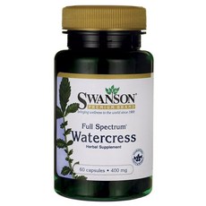 스완슨 풀 스펙트럼 워터크레스 400mg 캡슐, 60개입, 1개