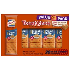 Lance 토스트 치 피넛 버터, 43g, 20개