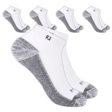 풋조이 남성용 프로드라이 스포츠 양말 5켤레, 화이트 + 그레이