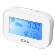 카스 탁상용 디지털 시계 겸 온습도계 화이트 T022