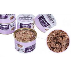 LOVeat 레드라벨 고양이 간식캔, 혼합맛(흰살참치/연어), 160g, 24개