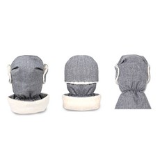 마니또 코지 유모차 핸드머프 멜란지 분리형, Black Grey, 1세트