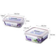 글라스락 퍼플에디션 밀폐용기 세트, 1세트, 직사각 1100ml x 2조 + 직사각 400ml x 3조 + 정사각 850ml x 2조 + 정사각 490ml x 3조