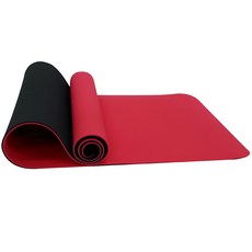 고무나라 TPE 투톤 양면 요가매트 6mm, 레드