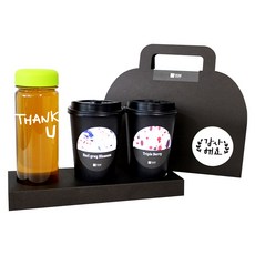 1AM 쥬뗌므 블랜딩 프리미엄 차세트 연두뚜껑, 보틀 + 스티커 THANK U + 얼그레이 블라썸 3p + 트리플 베리 3p + 패키지 블랙 감사해요, 1세트