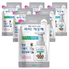 아이깨끗해 항균 키친폼 손세정제 리필 바질향, 200ml, 6개