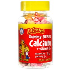 릴크리터스 꾸미 베어스 칼슘 + 비타민D3 어린이 건강식품