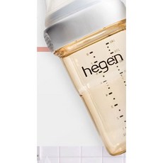 헤겐 PPSU 젖병 트윈팩, 화이트 + 투명, 240ml, 2개