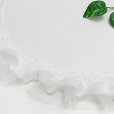 파스텔 시폰망사 주름 레이스 270 cm, 화이트, 1개