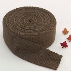 Kohas iD 素色棉質布帶 25mm, 棕色的, 2件