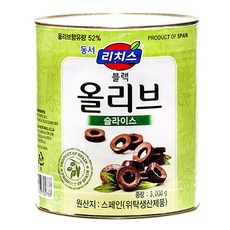 동서 리치스 슬라이스 블랙 올리브, 3kg, 5개