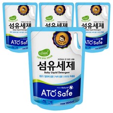 아토세이프 로하스 유아용 섬유세제 1.3L, 4개입