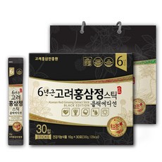 고려홍삼진흥원 6년근 고려홍삼정 블랙에디션 스틱 컴팩트, 10g, 30개입