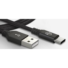 신지모루 USB-C 타입 더치 패브릭 케이블, 1m, 블랙, 2개입
