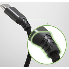 신지모루 USB-C 타입 더치 패브릭 케이블, 1m, 블랙, 2개입