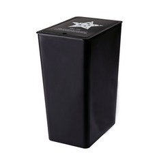 씨에스리빙 종량제봉투 전용 모던 사각 원터치 휴지통 20L, 블랙, 1개