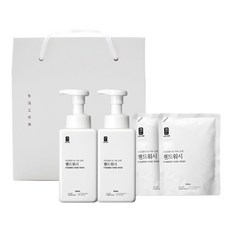 생활공작소 핸드워시 선물세트 파우더향, 1세트, 본품 500ml x 2p + 리필 400ml x 2p
