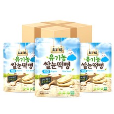 엘빈즈 유기농 쌀눈떡뻥, 백미, 30g, 3개