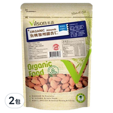 Vilson 米森 有機加州甜杏仁 輕烘培, 2包, 150g