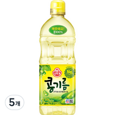 오뚜기 콩기름, 500ml, 5개