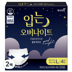 예지미인 입는 오버나이트, 대형, 4개입, 2개