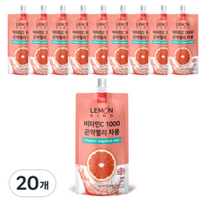 레몬킹 비타민C 1000 곤약젤리 자몽, 130ml, 20개